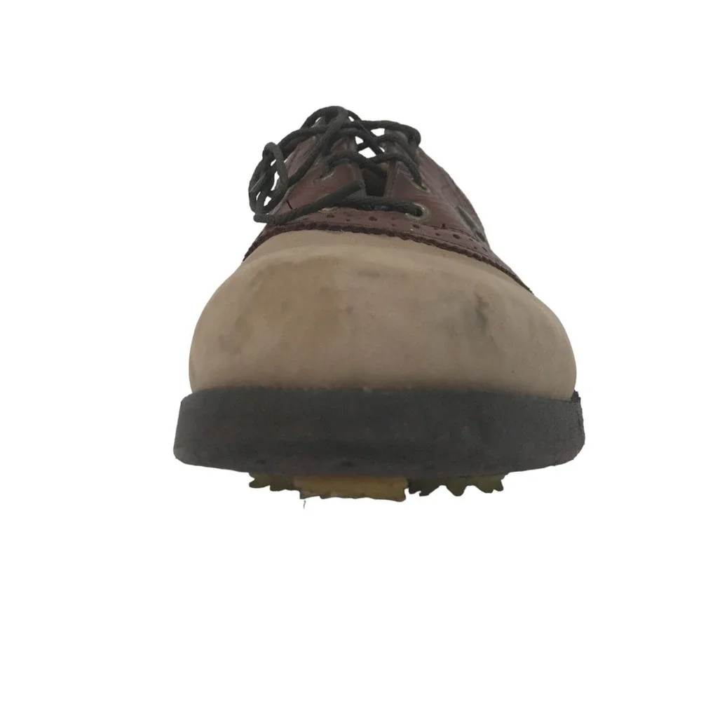 FootJoy SoftJoys Sierra Mens US 9M‎ Brown Tan Golf Shoes Plastic Spikes